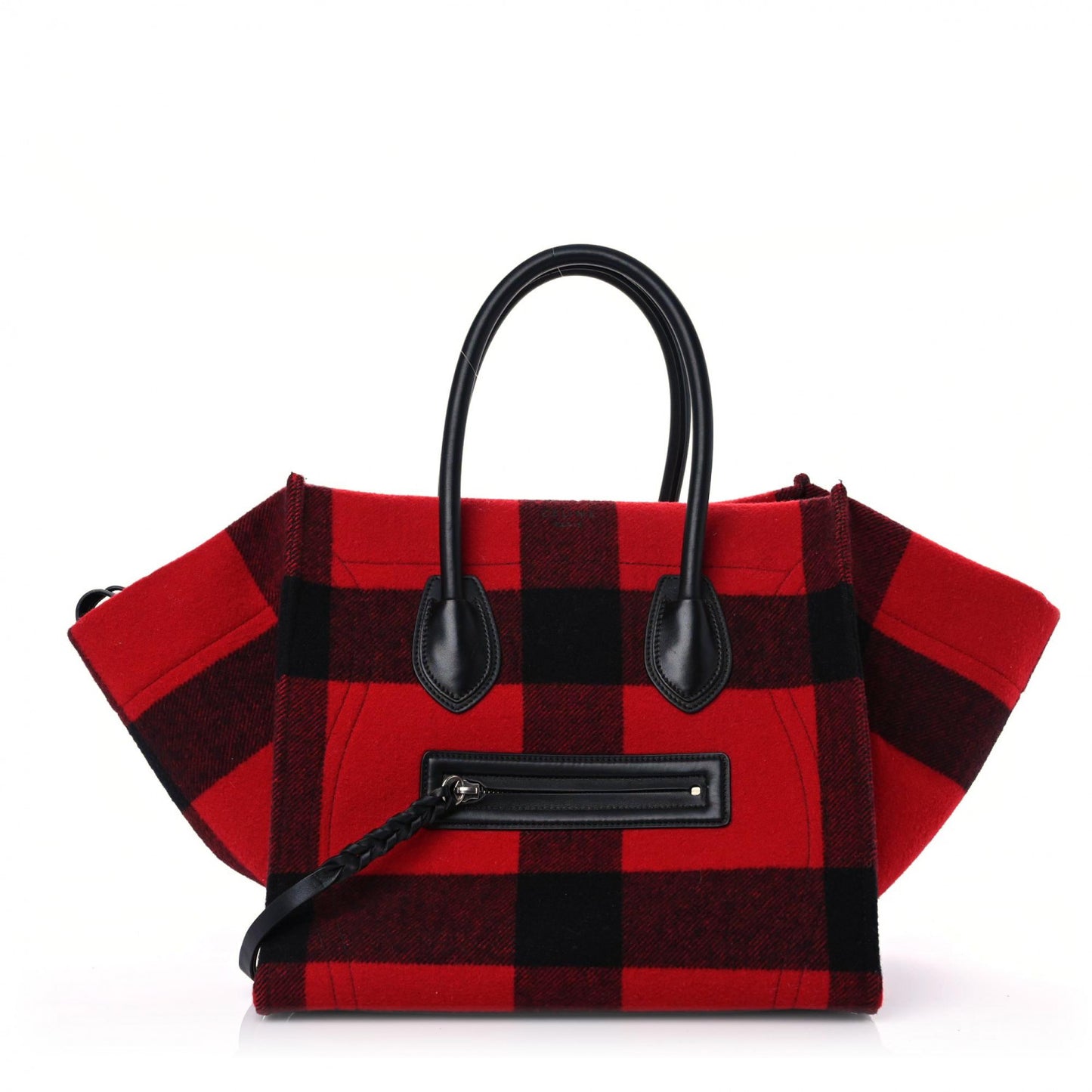 Wool Tartan Medium Phantom Luggage Red