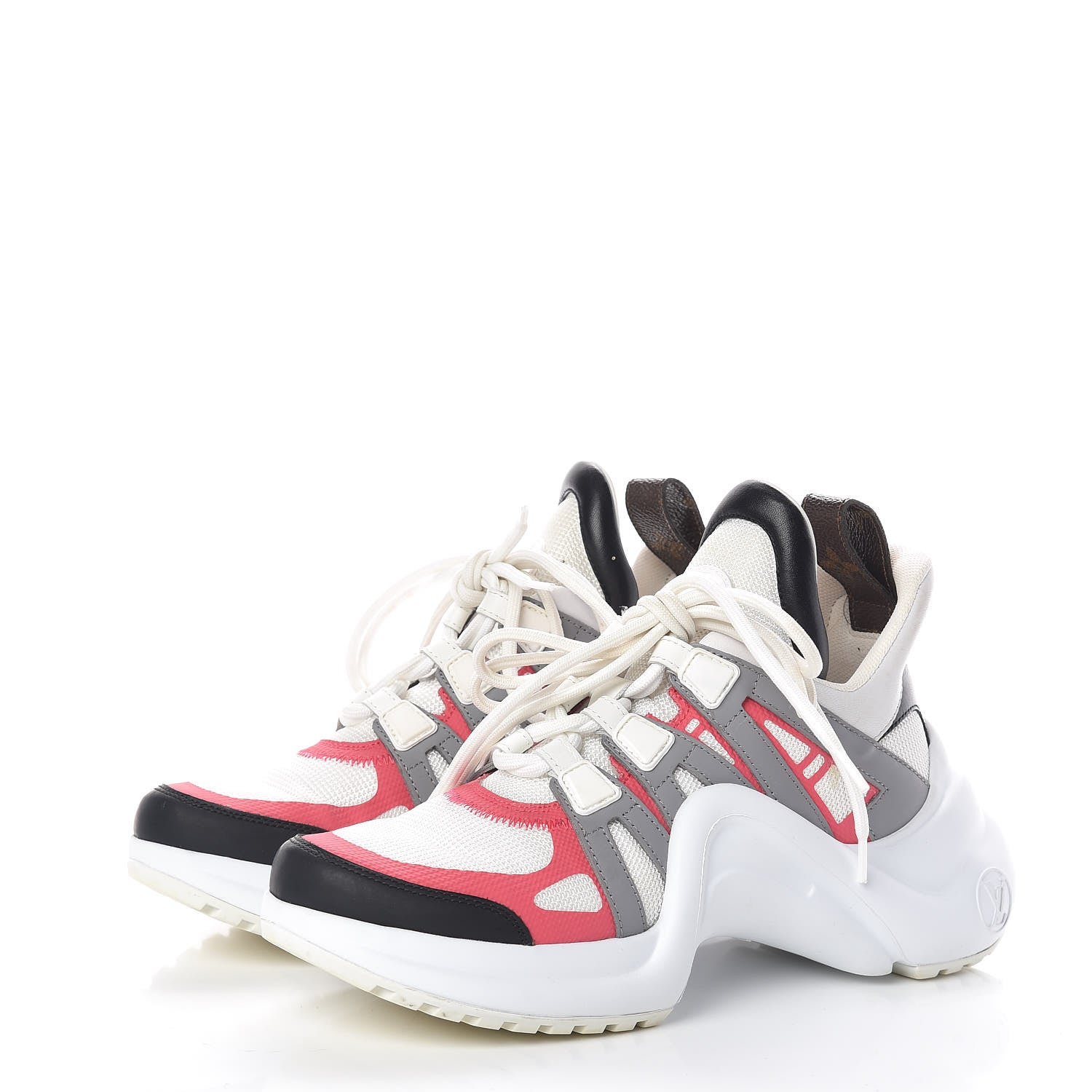 Louis Vuitton Calfskin Technical Nylon LV Archlight Sneaker 36 White 3 of 8
