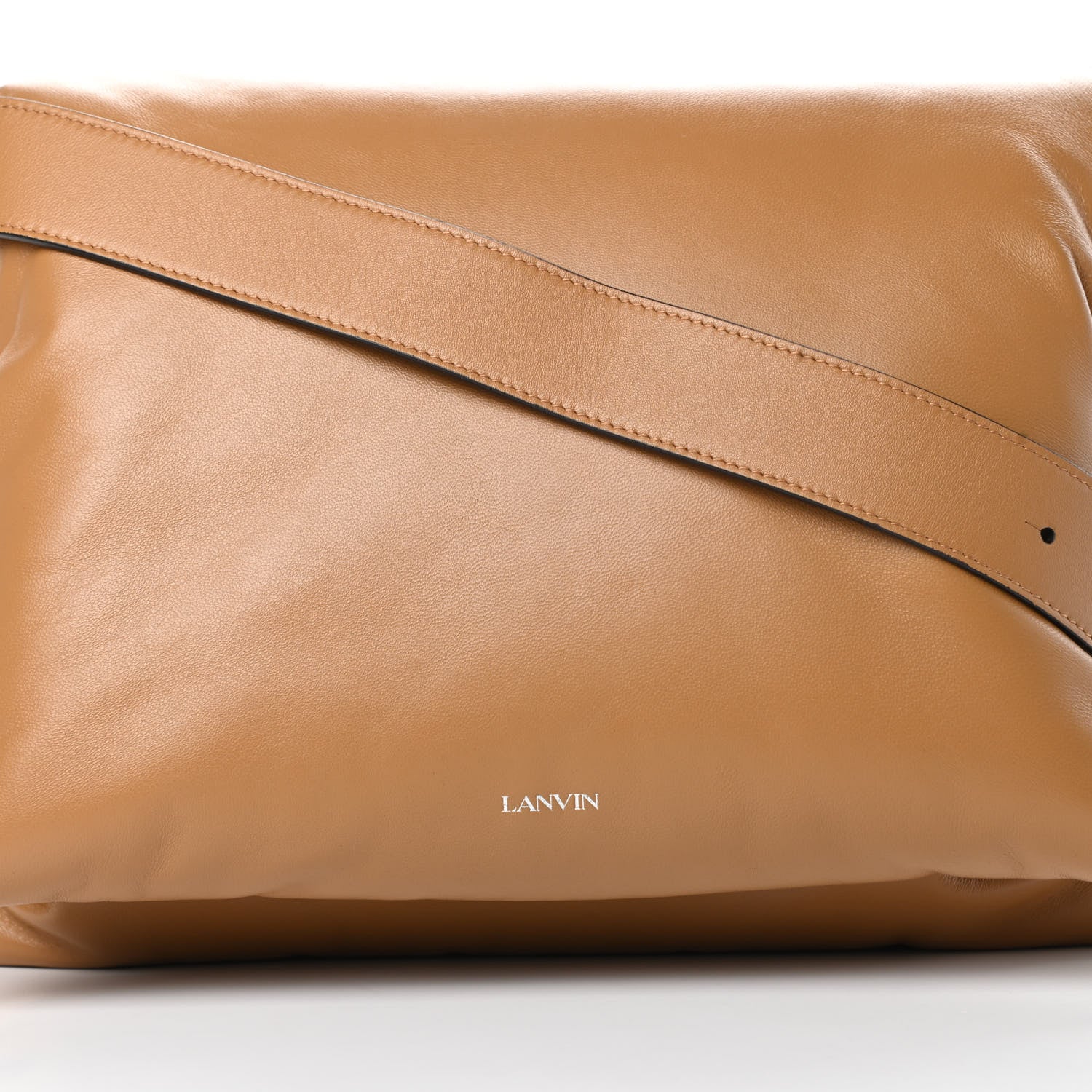 Lanvin Lambskin Sugar Flap Shoulder Bag Sand 7 of 9