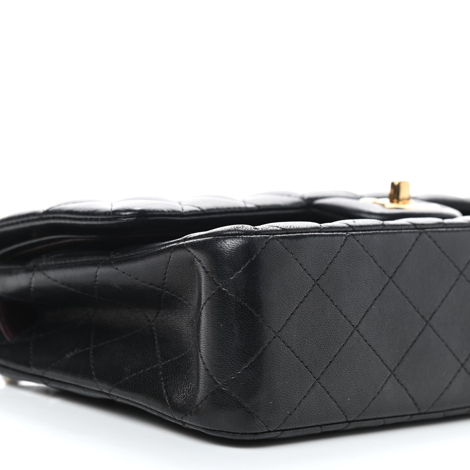 Chanel Lambskin Quilted Medium Double Flap Black 14 of 16