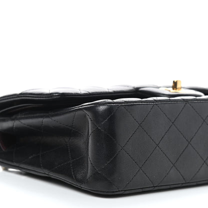 Chanel Lambskin Quilted Medium Double Flap Black 14 of 16