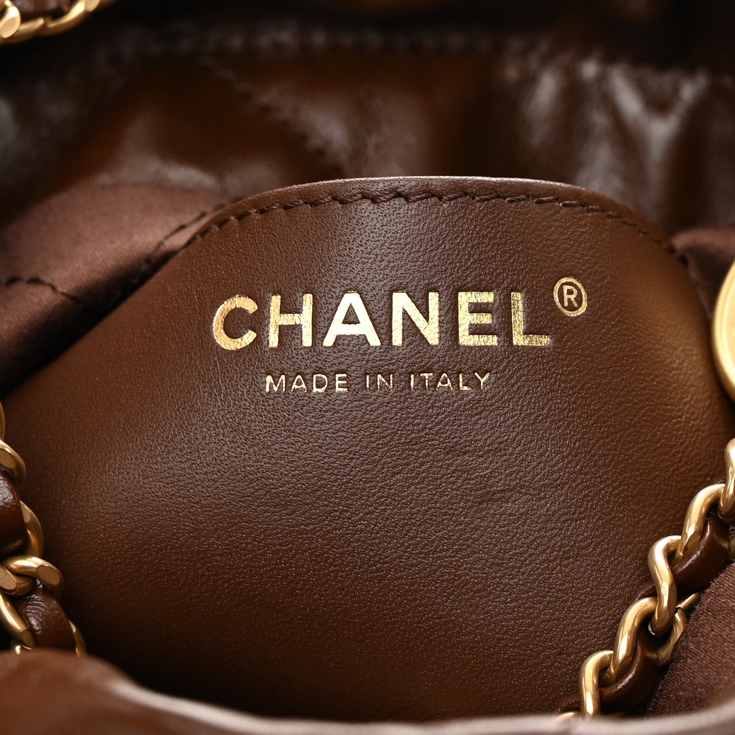 Chanel Shiny Calfskin Quilted Mini Chanel 22 Brown 6 of 11