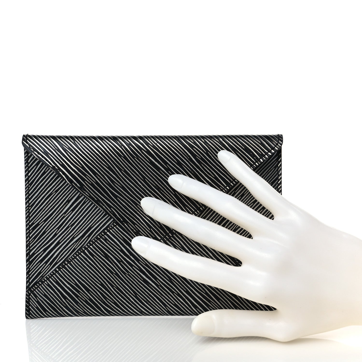 Louis Vuitton Metallic Epi Medium Kirigami Pochette Insert Platine 2 of 6