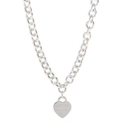 Tiffany Sterling Silver Return to Tiffany Heart Tag Pendant Necklace 1 of 6
