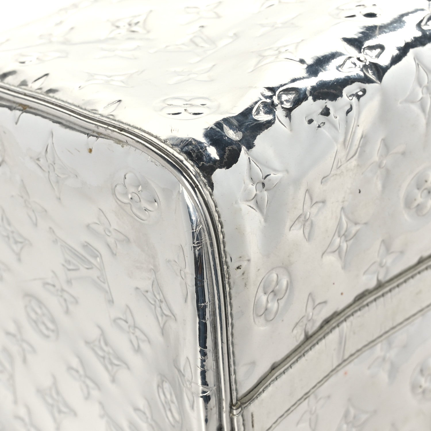 Louis Vuitton Monogram Miroir Speedy 35 Silver 9 of 10