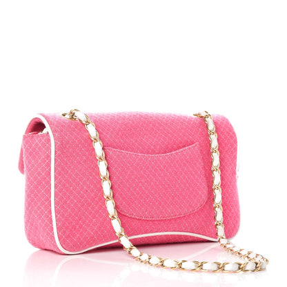 Chanel Jersey Micro Quilted Medium Single Flap Pink 3 of 12