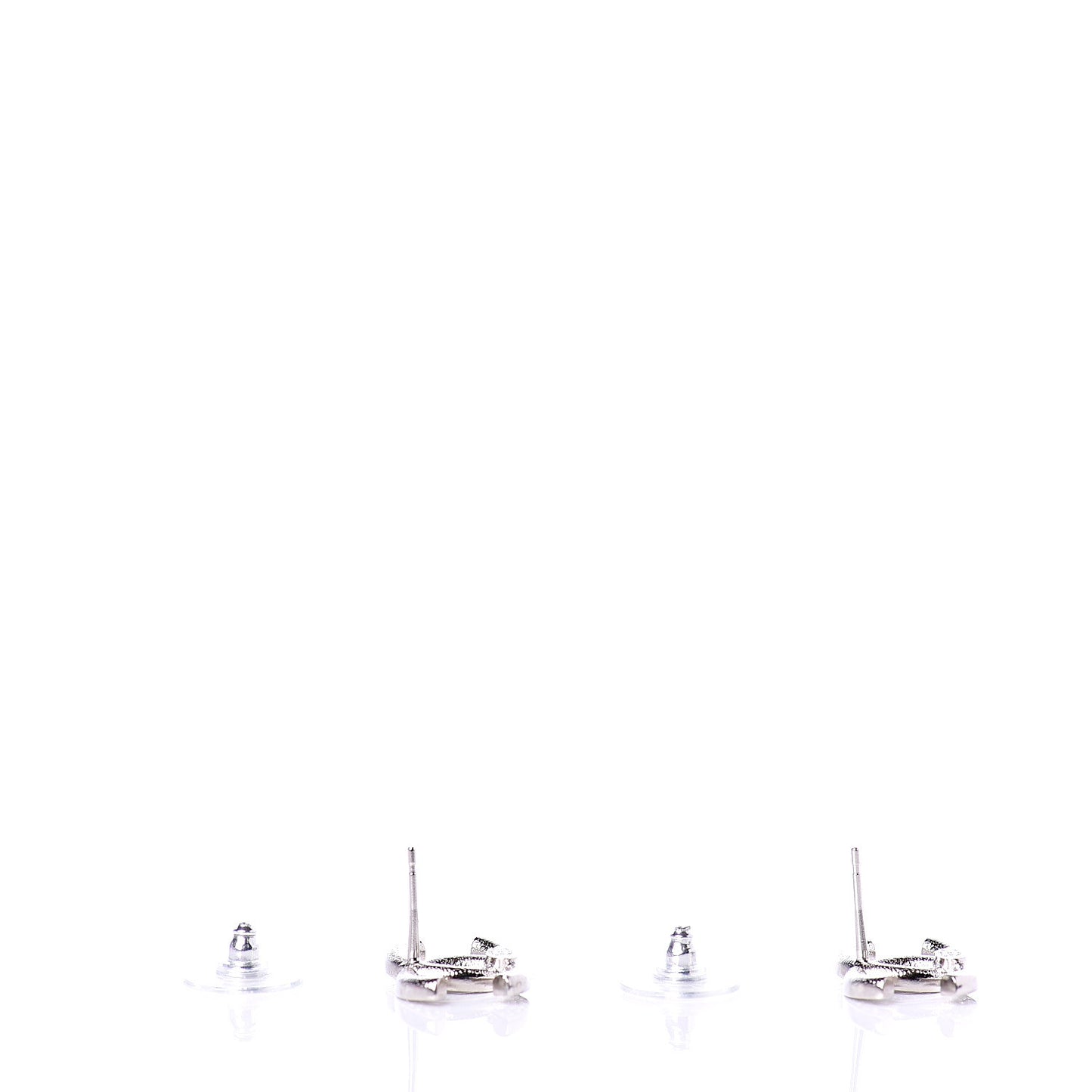 Crystal CC Earrings Silver