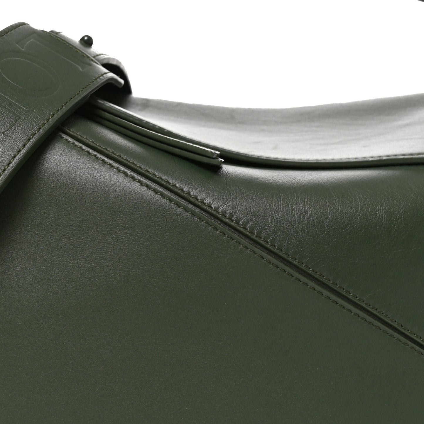 Satin Calfskin Monochrome Medium Puzzle Bag Vintage Khaki