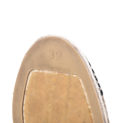 Chanel Lambskin CC Espadrilles 39 Beige Black 8 of 12