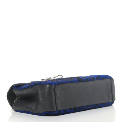 Saint Laurent Pony Hair Calfskin Monogram Leopard Print Medium Punk Chain Bag Blue 3 of 5