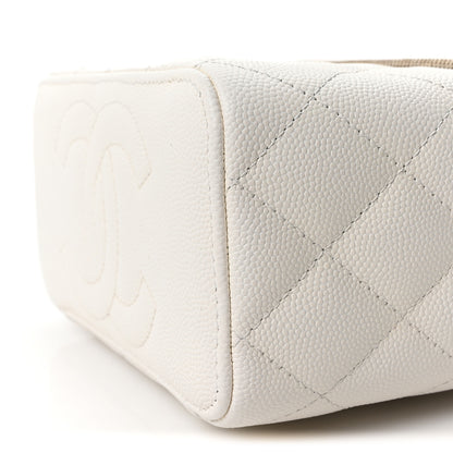 Chanel Caviar Quilted Small Vanity Case With Chain White 10 of 10