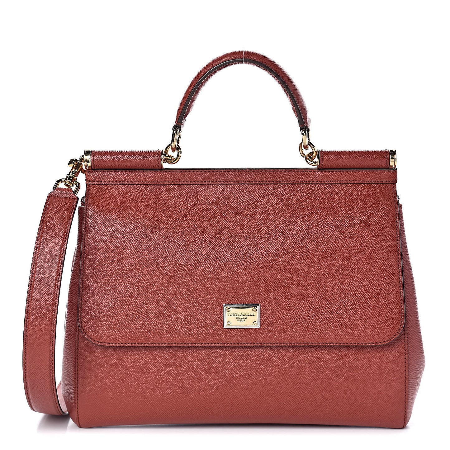 Dauphine Large Miss Sicily Satchel Dark Orange