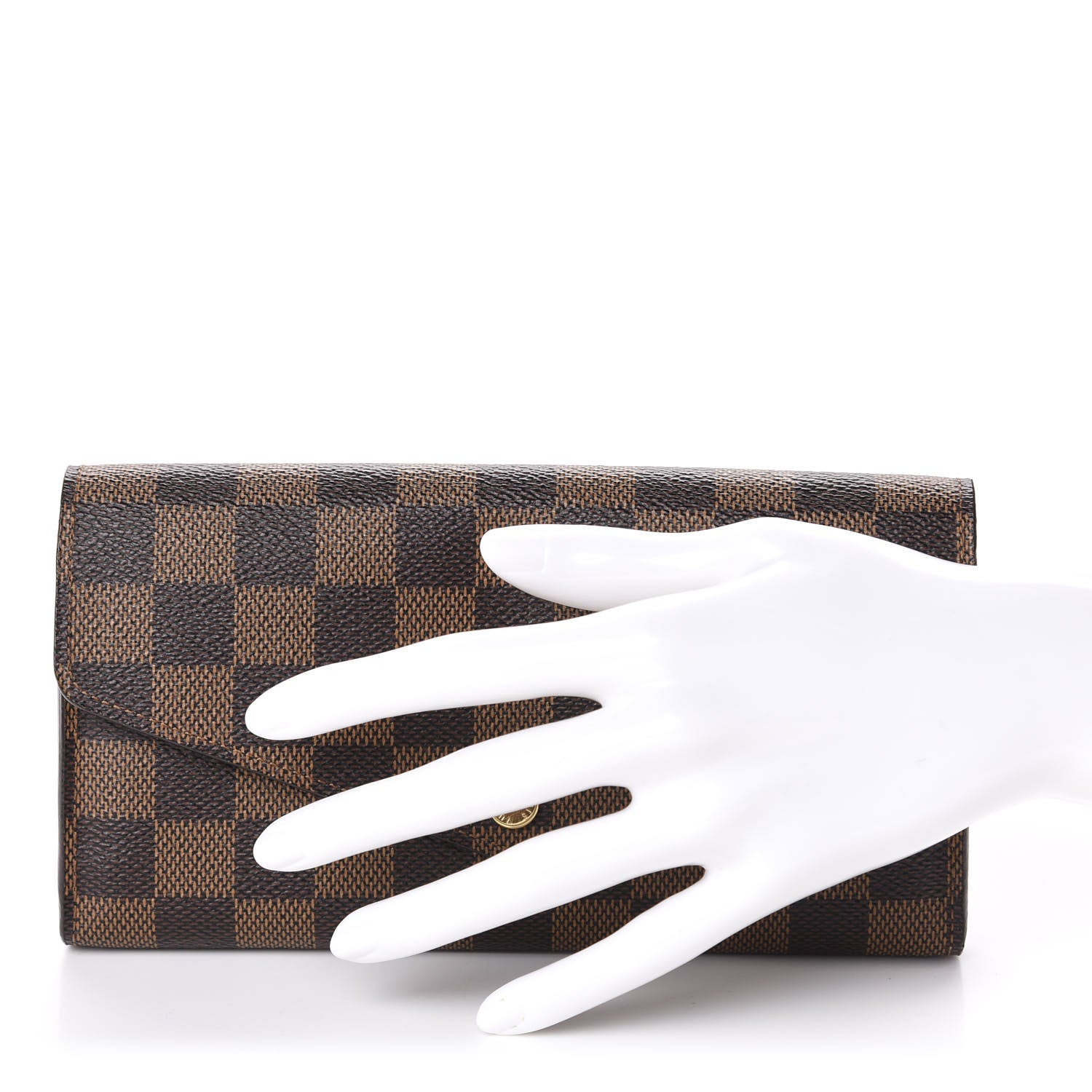 Louis Vuitton Damier Ebene Sarah Wallet NM 2 of 9