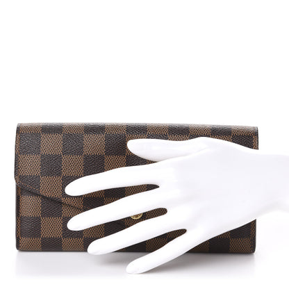 Louis Vuitton Damier Ebene Sarah Wallet NM 2 of 9