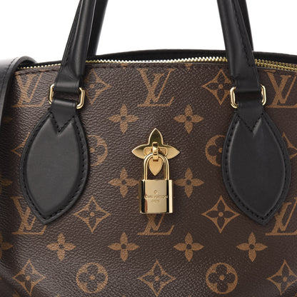 Louis Vuitton Monogram Flower Zipped Tote PM Black 10 of 10
