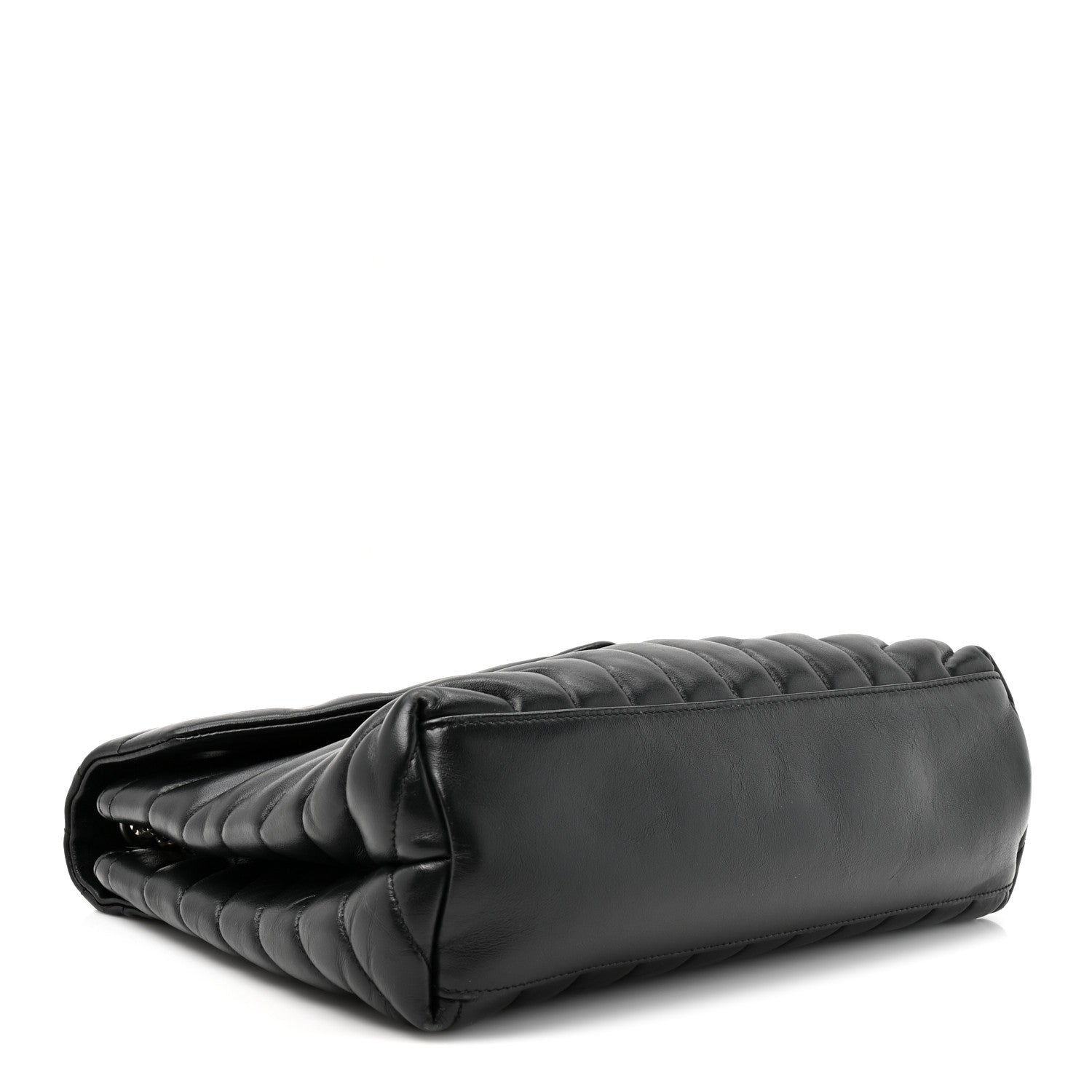 Saint Laurent Grain de Poudre Calfskin Y Quilted Monogram Medium Loulou Chain Satchel Black 4 of 16