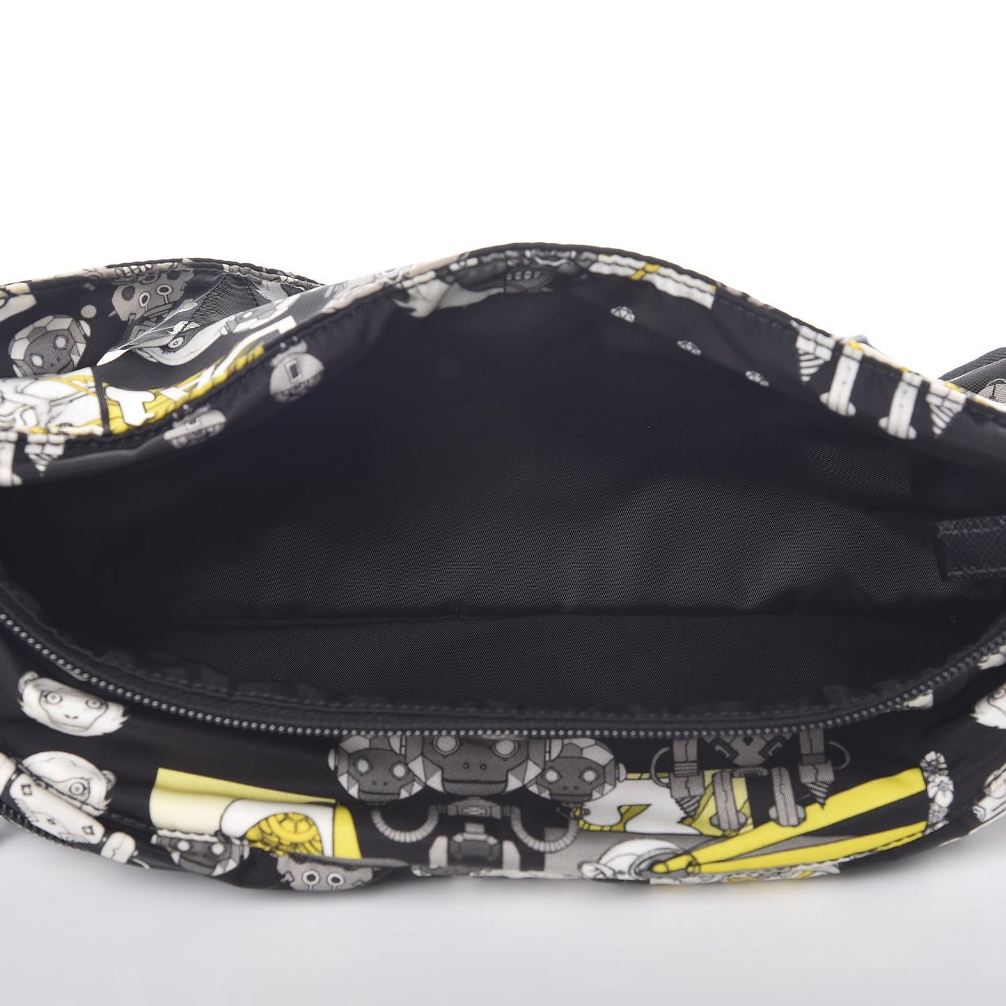 X JAMES JEAN Tessuto Nylon Robot Monkey Belt Bag Black
