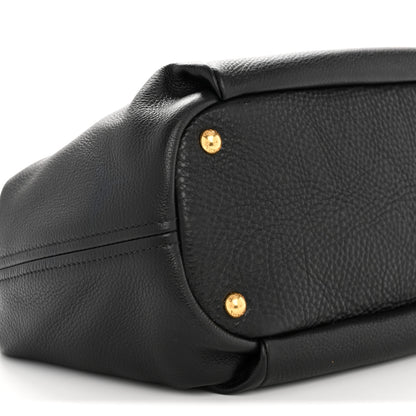 Prada Vitello Daino Shoulder Bag Black 10 of 14
