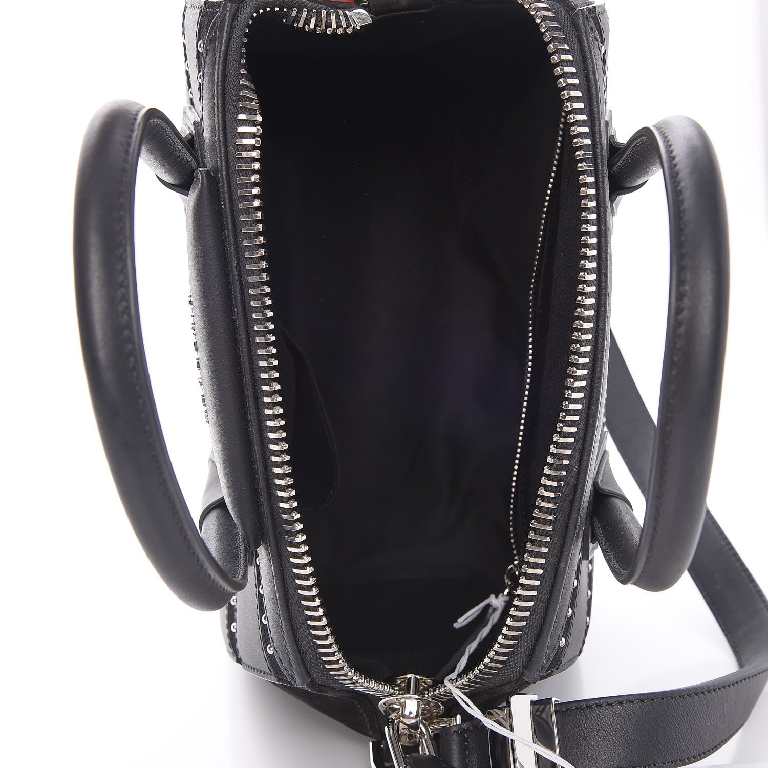 Givenchy Calfskin Suede Small Studded Chevron Antigona Black 5 of 7