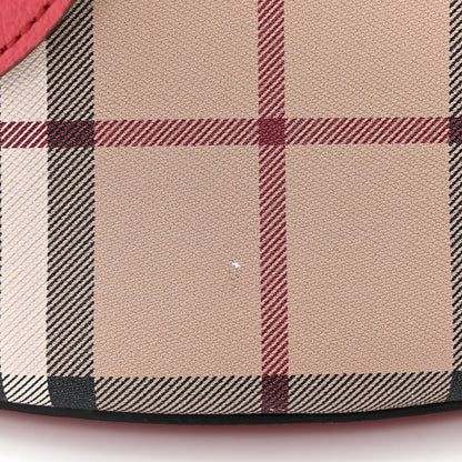 Burberry Haymarket Check Colours Small Lorne Bucket Crossbody Pink 15 of 15