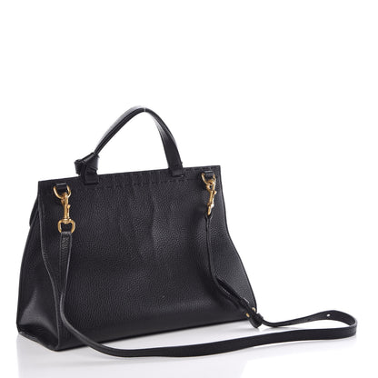 Gucci Calfskin Small GG Marmont Top Handle Bag Black 4 of 13