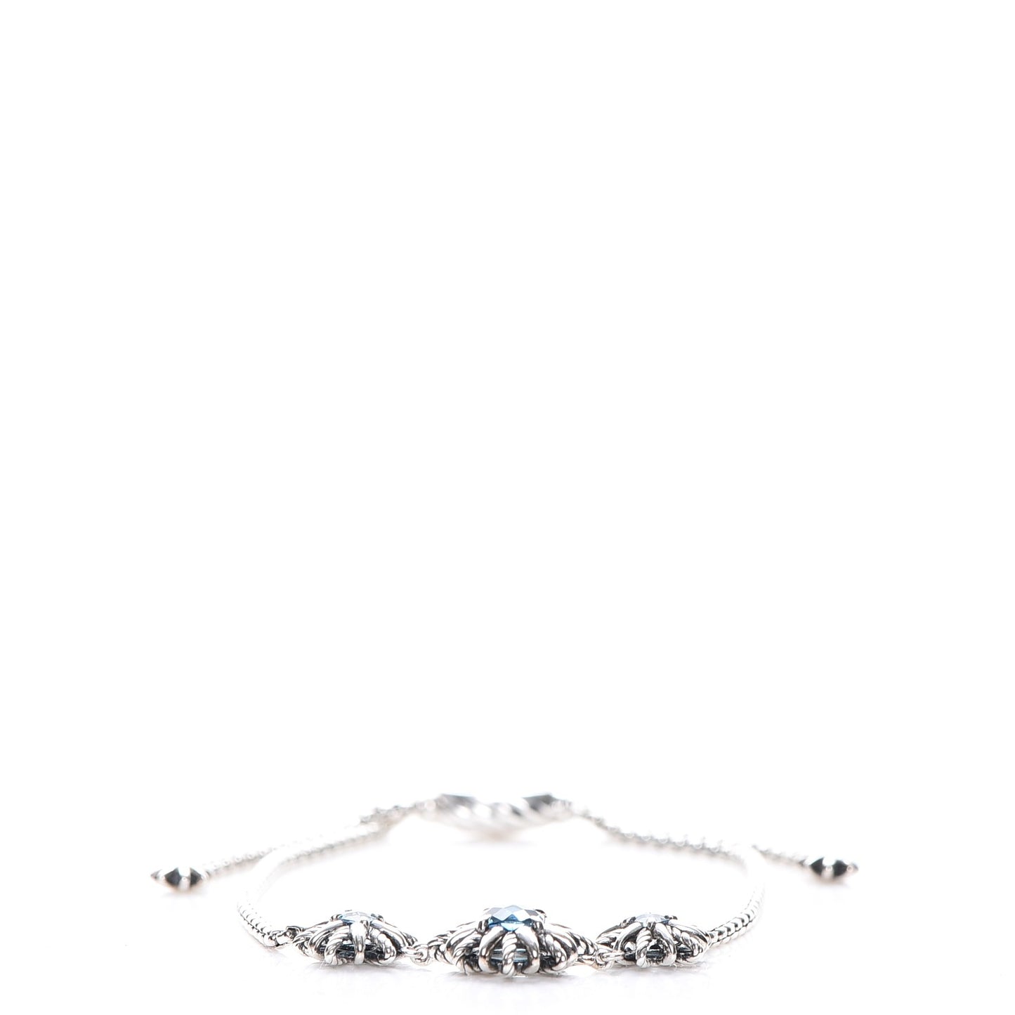 Sterling Silver Blue Topaz Starburst Bracelet