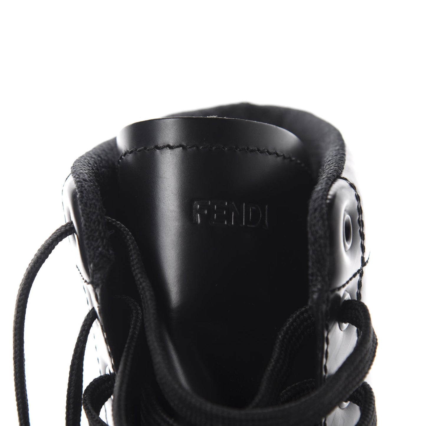 Calfskin FF Logo Ankle Biker Boots 39 Asfalto Black