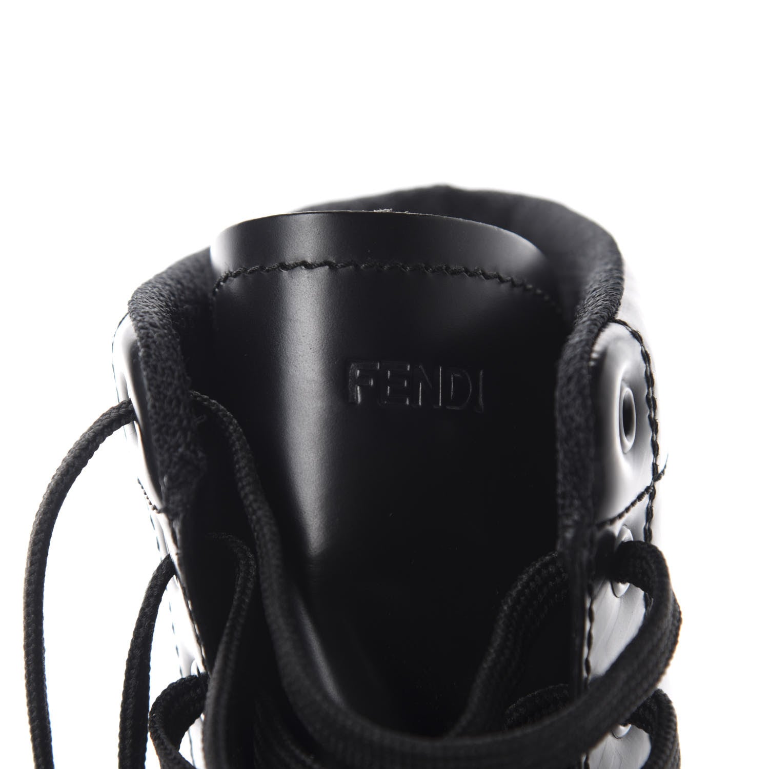 Fendi Calfskin FF Logo Ankle Biker Boots 39 Asfalto Black 10 of 11