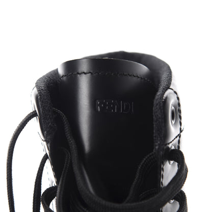 Fendi Calfskin FF Logo Ankle Biker Boots 39 Asfalto Black 10 of 11