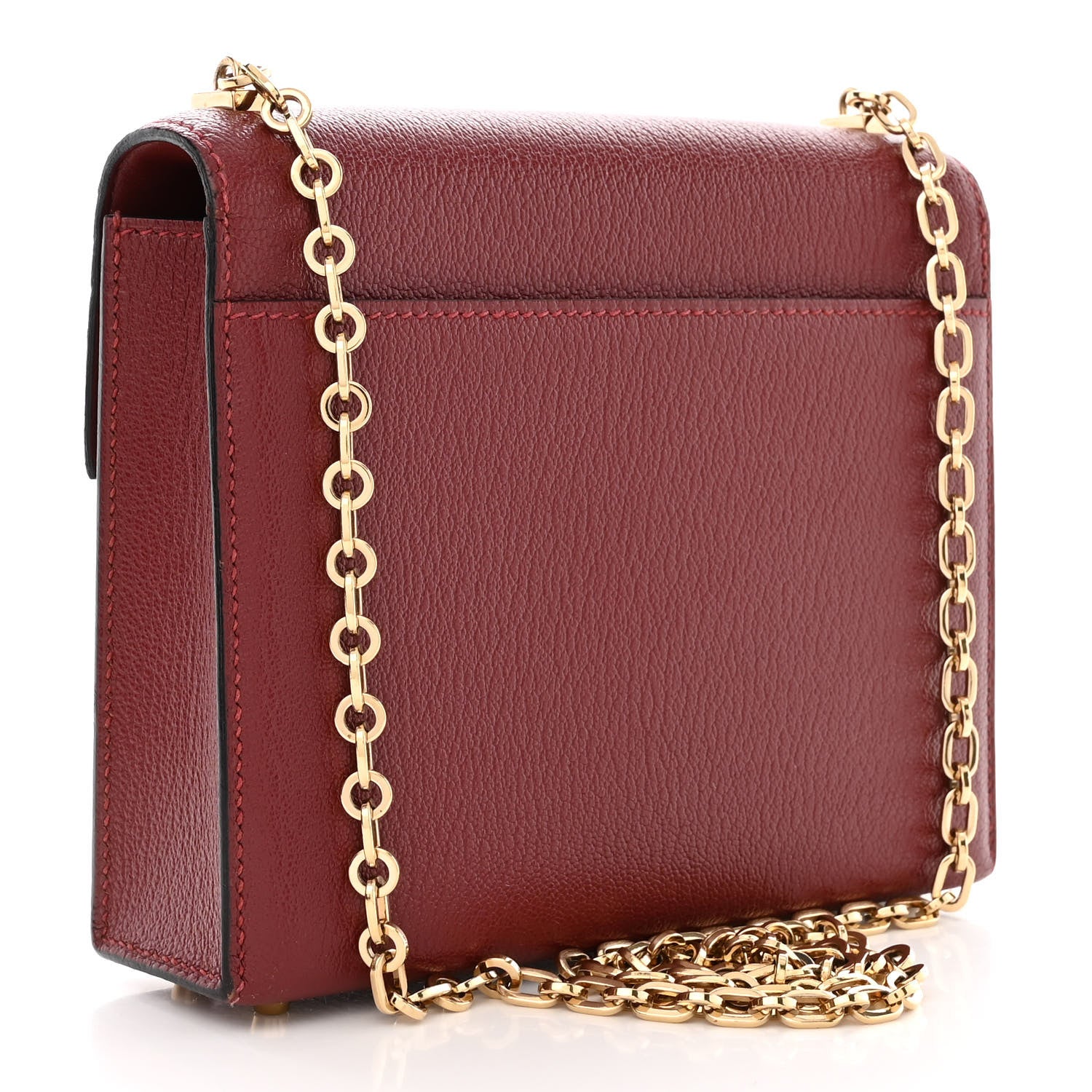 Hermes Chevre Mysore Mini Verrou Chaine Bag Rouge H 3 of 11