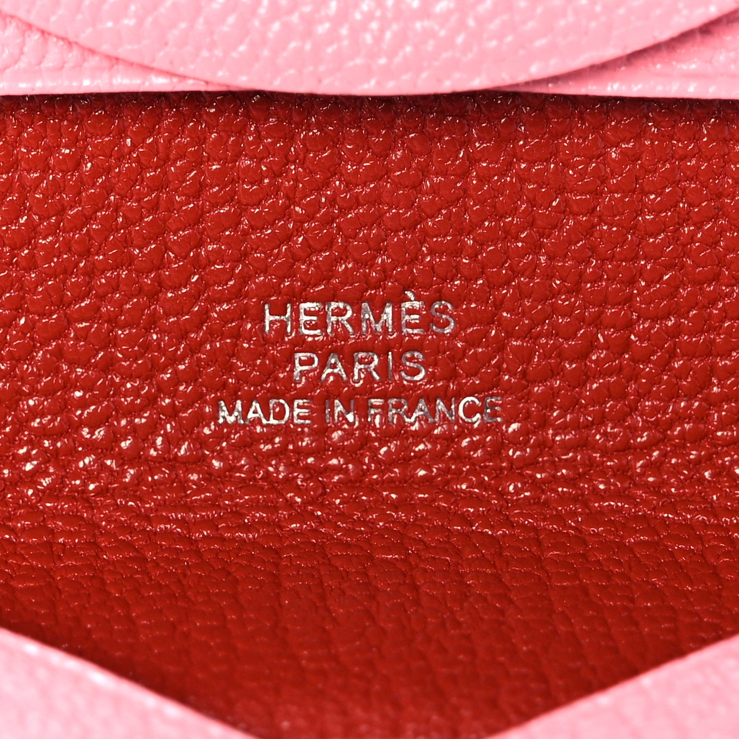 Hermes Chevre Mysore Verso Bastia Coin Purse Rose Confetti Brique 6 of 8