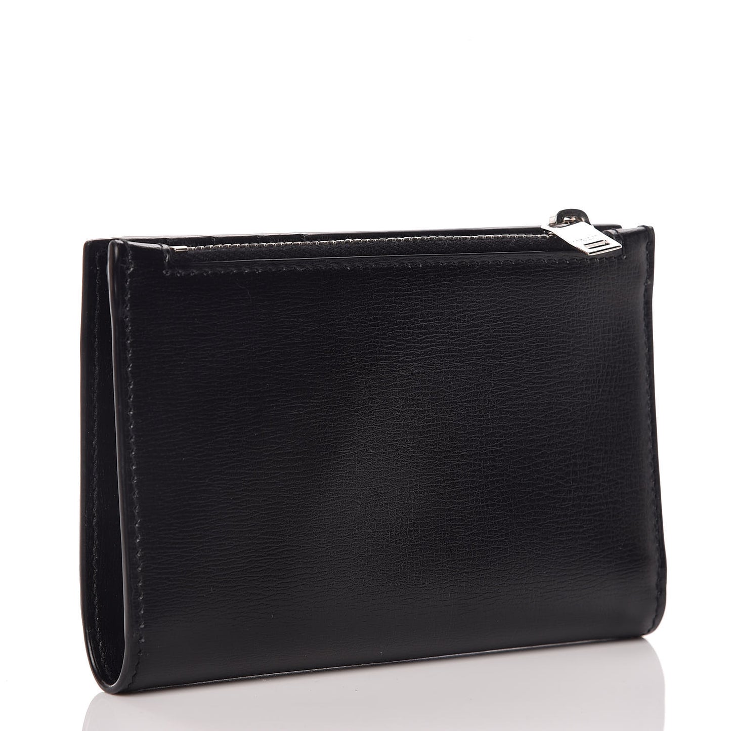 Calfskin Fragments Flap Wallet Black