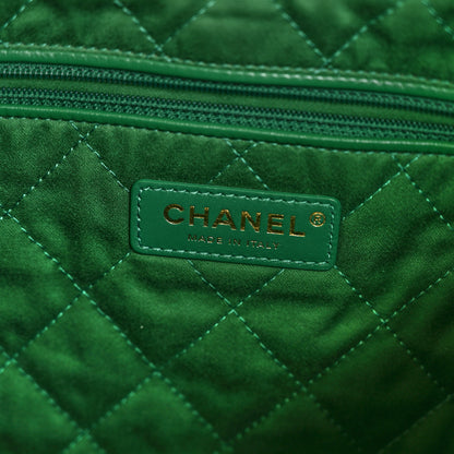 Chanel Shiny Calfskin Quilted Small Chanel 22 Green 7 of 14