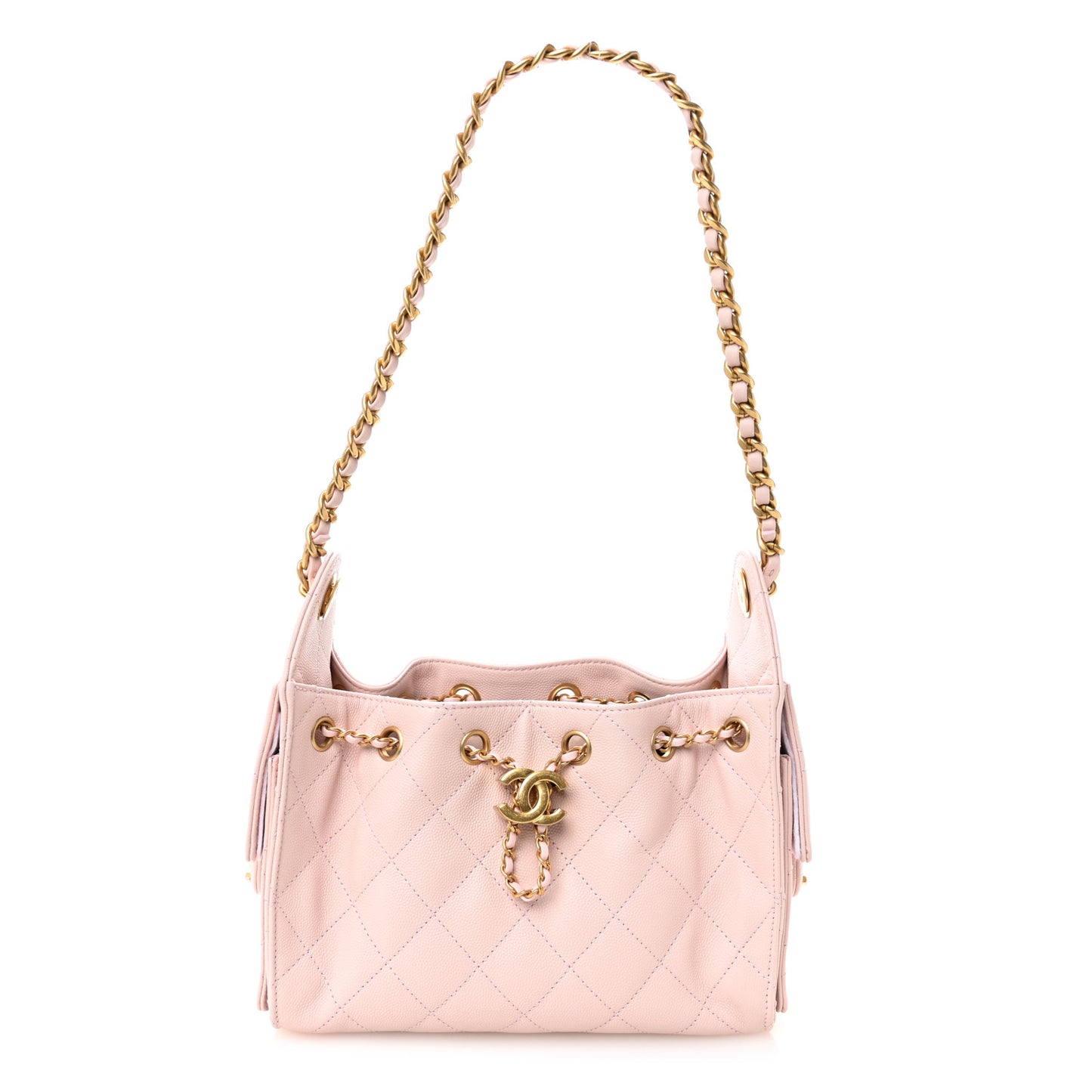 Caviar Quilted Mini Chanel 25 Handbag Light Pink