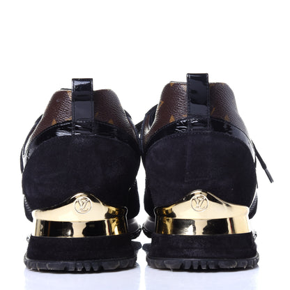 Louis Vuitton Suede Monogram Run Away Sneakers 40 Black 6 of 12