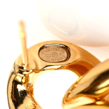 Chanel Metal CC Pick Drop Earrings Gold 4 of 4