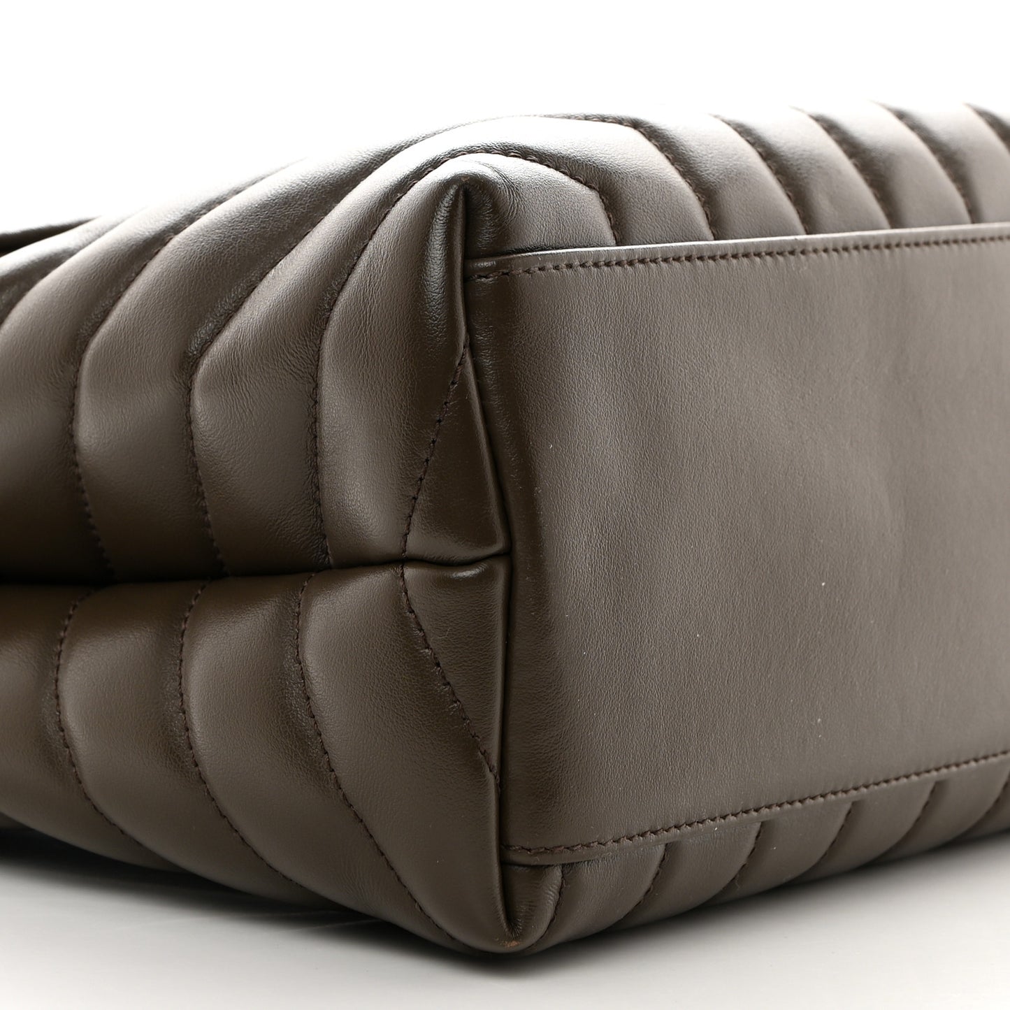 Calfskin Y Quilted Monogram Medium Loulou Chain Satchel Faggio