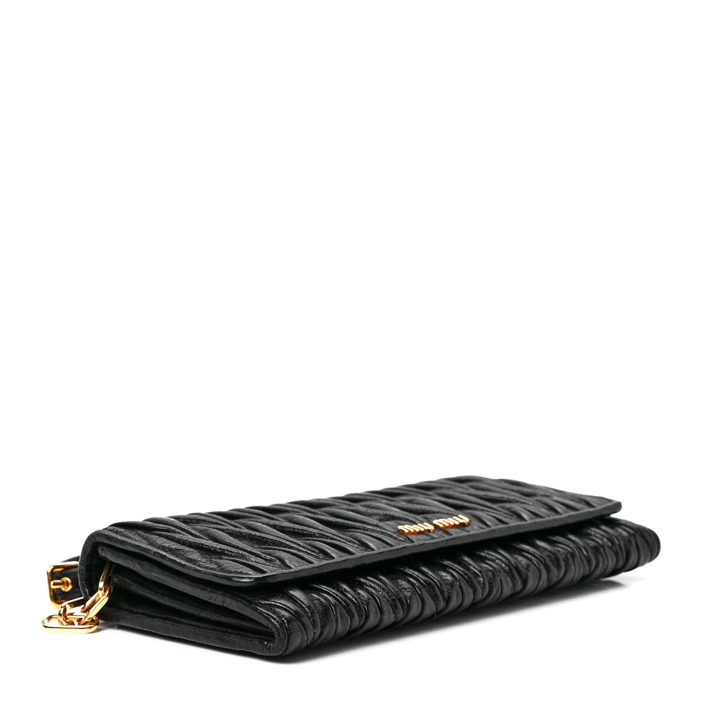 Nappa Matelasse Wallet On Chain Black
