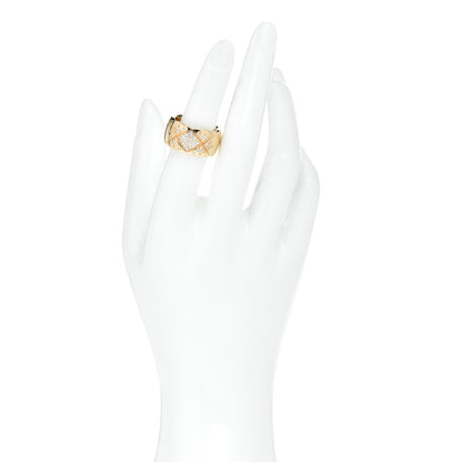Chanel 18K Yellow Gold Diamond Large Coco Crush Ring 53 6.5 2 of 4