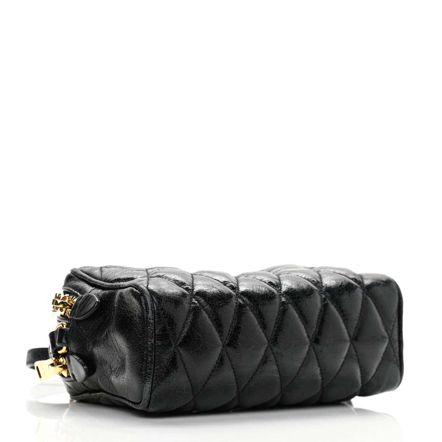 Miu Miu Vitello Shine Quilted Camera Bag Black 4 of 10