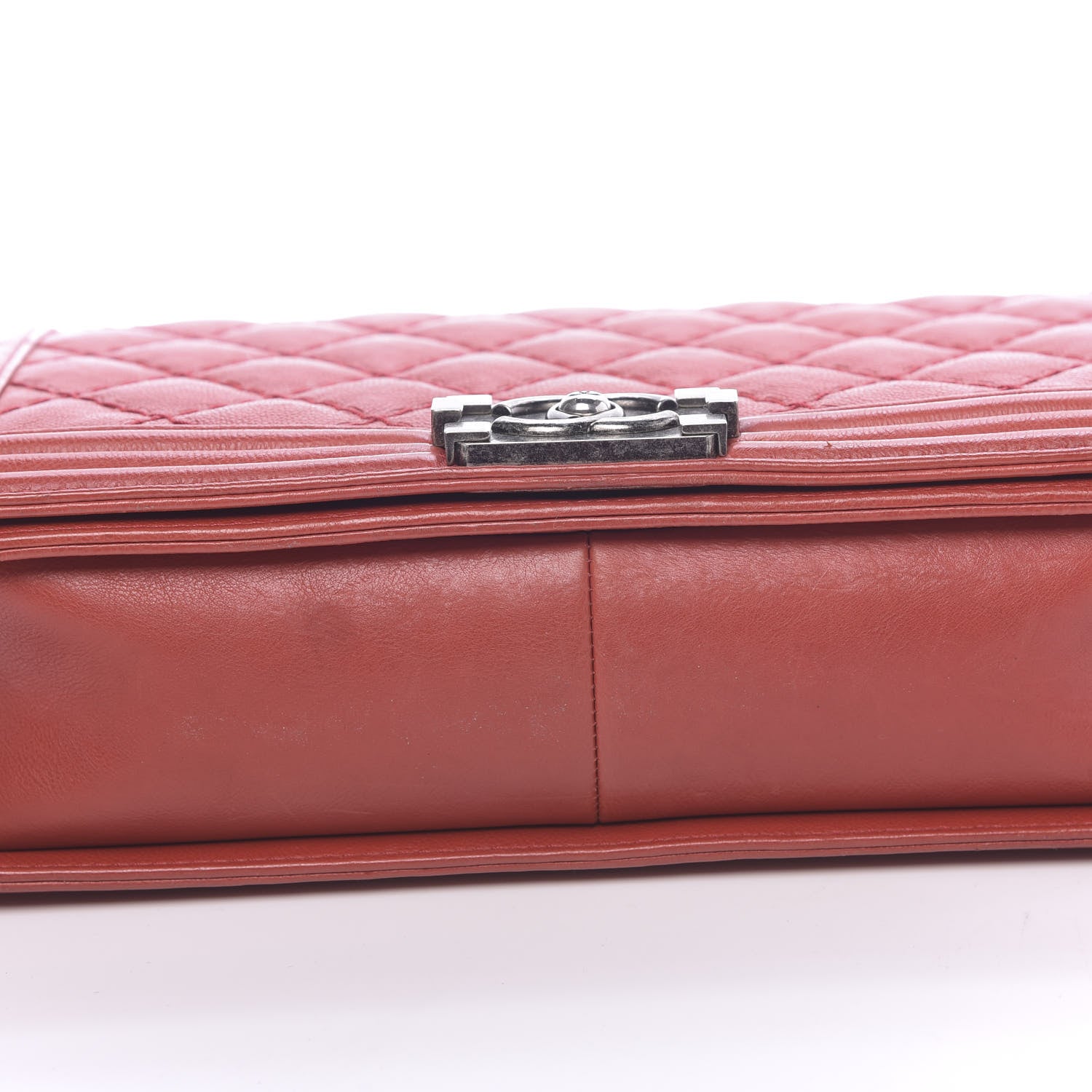 Chanel Calfskin Quilted Double Stitch New Medium Boy Flap Red 9 of 13
