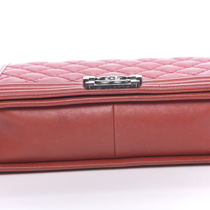 Chanel Calfskin Quilted Double Stitch New Medium Boy Flap Red 9 of 13