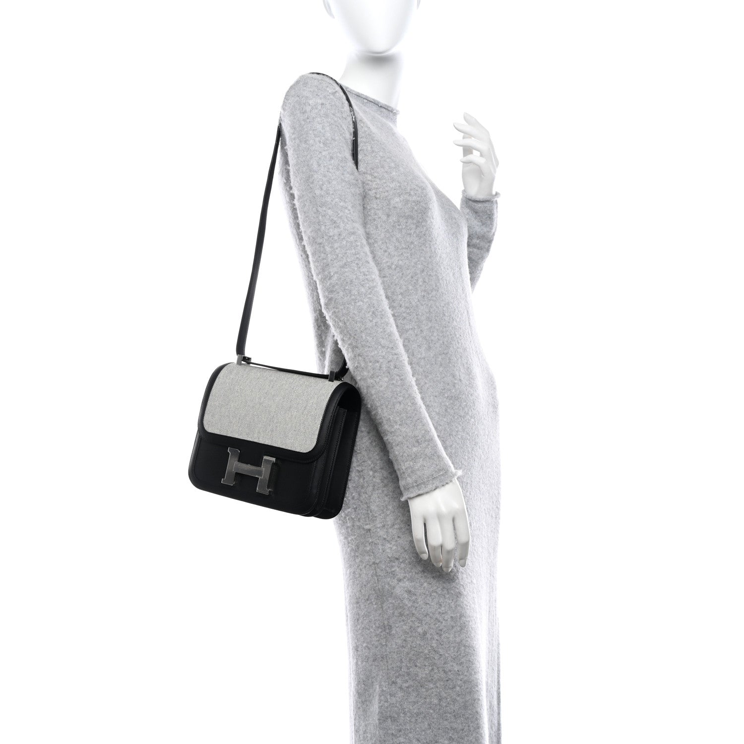 Hermes Swift Toile Constance 24 Black Ecru 2 of 10