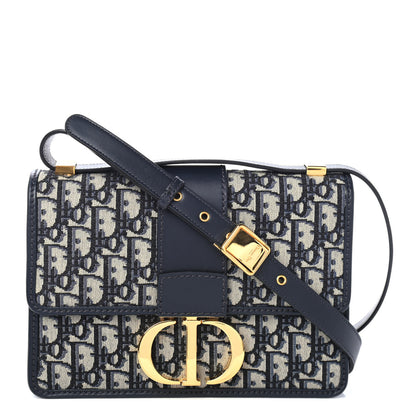 Christian Dior Oblique 30 Montaigne Flap Bag Blue 1 of 4