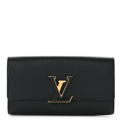 Louis Vuitton Taurillon Capucines Wallet Black 1 of 8