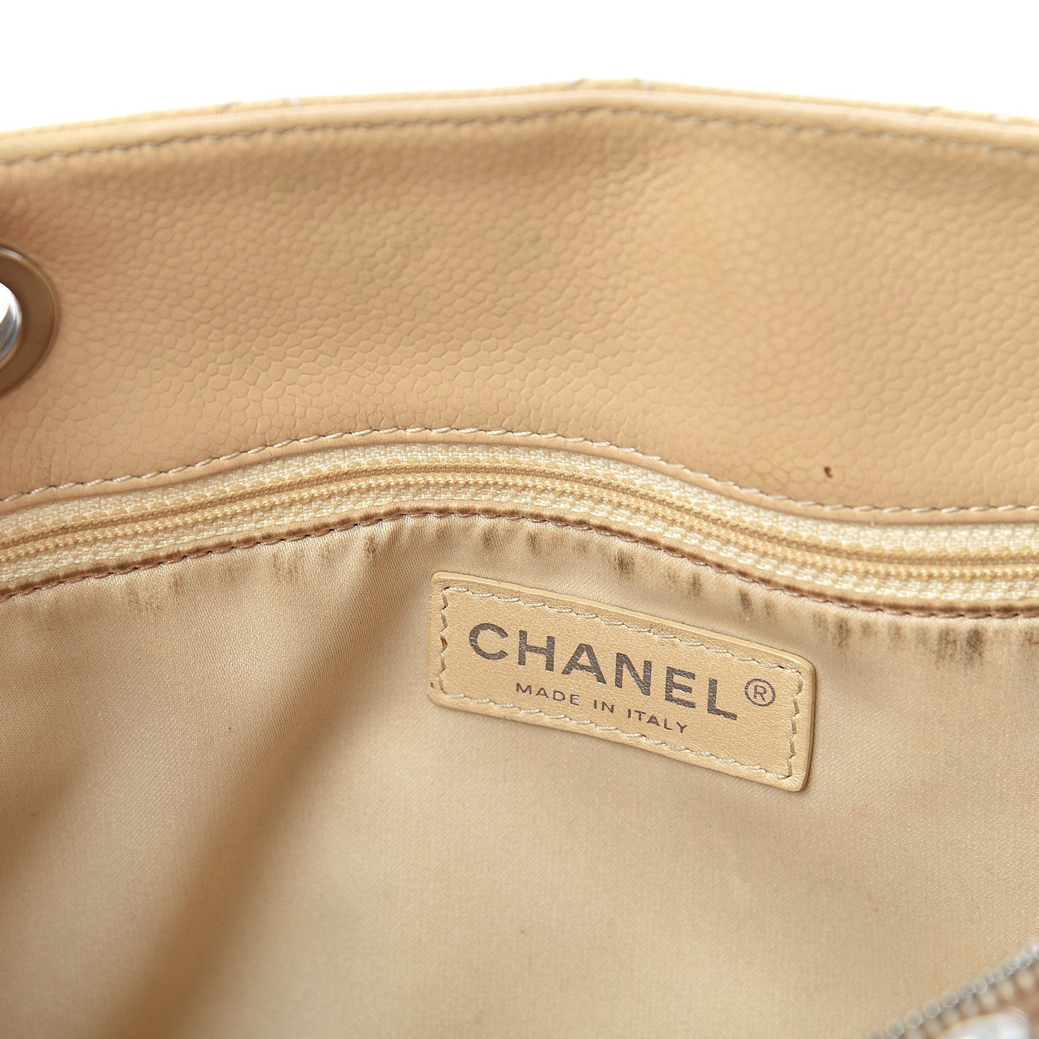 Chanel Caviar Quilted Grand Shopping Tote GST Beige 18 of 27