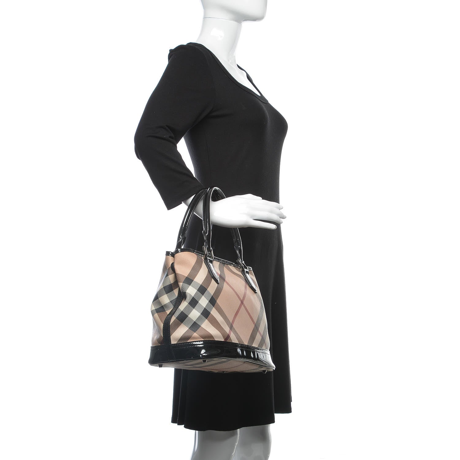 Burberry Nova Check Medium Tote Black 2 of 22