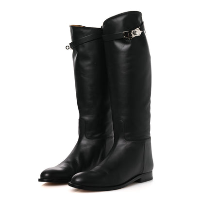 Hermes Box Kelly Jumping Boots 38.5 Black 4 of 11