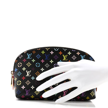 Louis Vuitton Monogram Multicolor Cosmetic Pouch Black Grenade 2 of 7