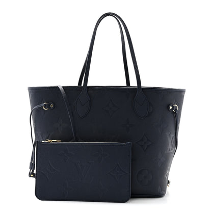 Louis Vuitton Empreinte Monogram Giant Neverfull MM Navy 3 of 11